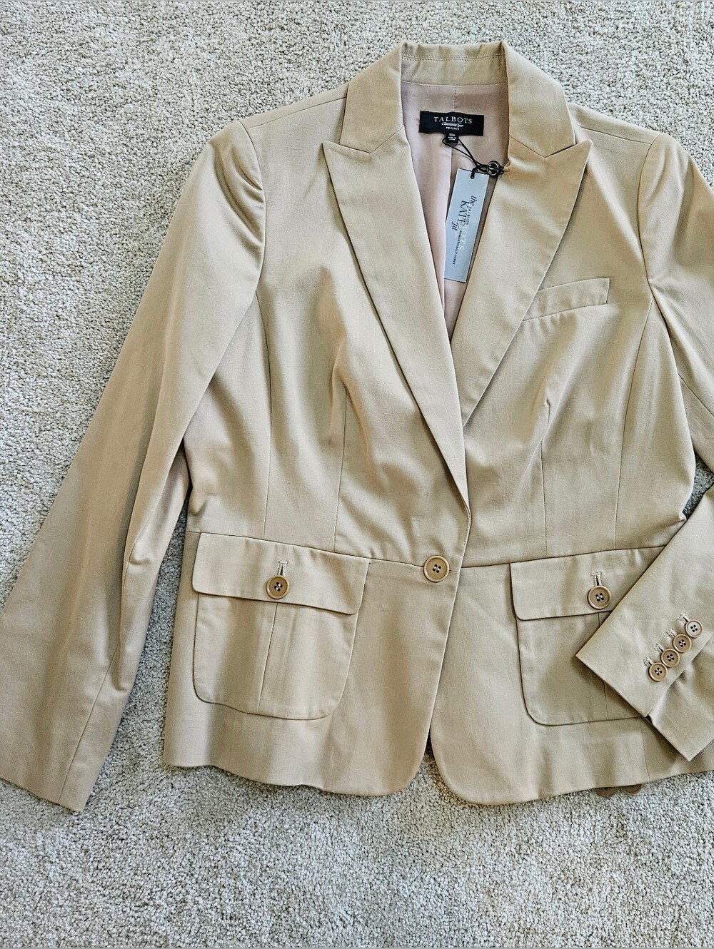 Talbots Light Beige Single-Button Blazer